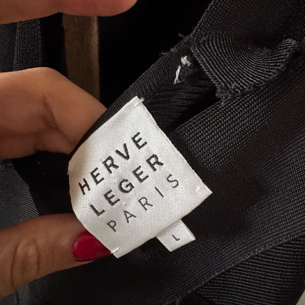 Herve Leger Black Maxi Dress - Picture 2 of 5